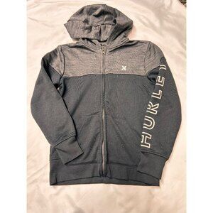 Hurley Boys Small Dri-Fit Full-Zip Hoodie Charcoal Gray